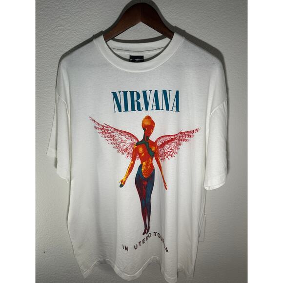 Nirvana In Utero 1994 Tour Vintage Reprint Single Stitch T-shirt Giant Tag XL - Picture 1 of 6